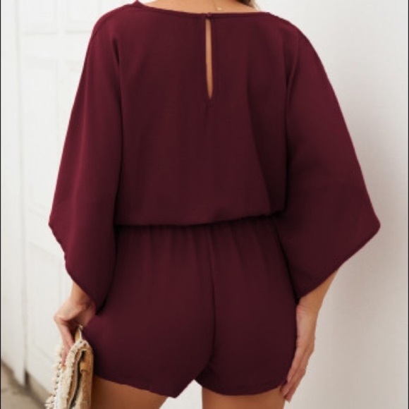 Brand new burgundy dressy jumpsuit - Picture 2 of 3